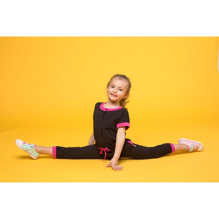 Комбинезон для девочки, рост 116 см, цвет цвет чёрный Н-КБ-284