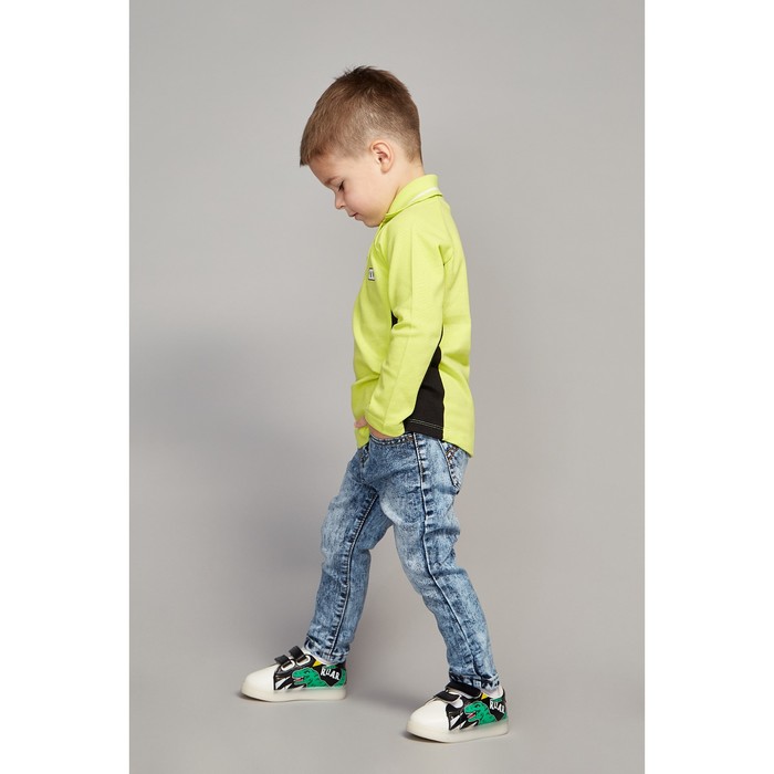 Рубашка-поло для мальчика, рост 110 см, цвет цвет лимонный/чёрный Н-РБ-277А