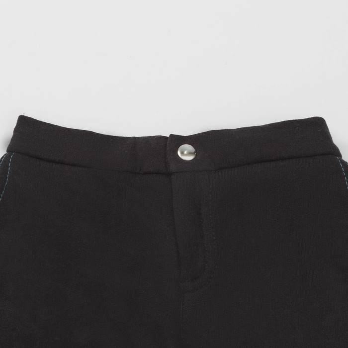 Брюки для мальчика, рост 92 см, цвет цвет чёрный/бирюзовый Н-БР-288.1_М