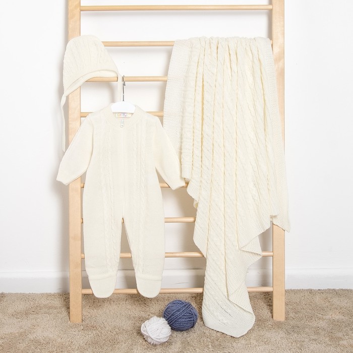 Комплект детский "МиМиМи", рост 50-56 см, цвет молочный 15341_М