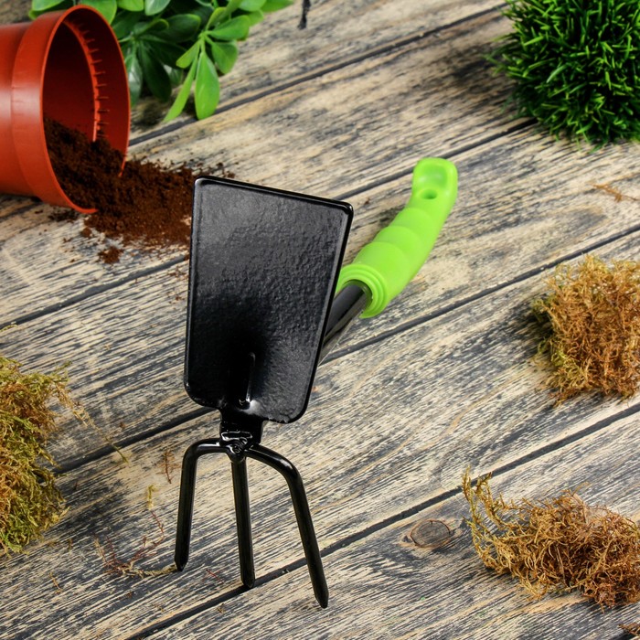 Мотыжка комбинированная, длина 30 см, пластиковая ручка