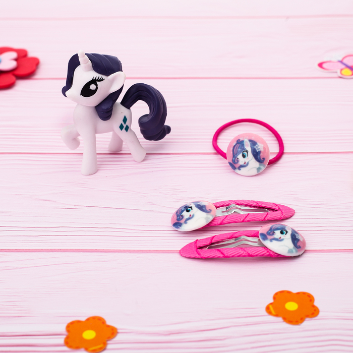 Набор с аксессуарами для волос «Пони Камилла», белый, 10 х 12 см