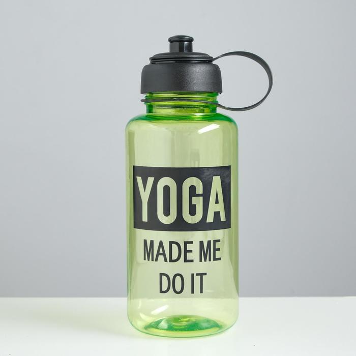 Бутылка для воды 1000 мл Yoga, спортивная, с отсеком для фруктов, поильник, микс, 9х23 см