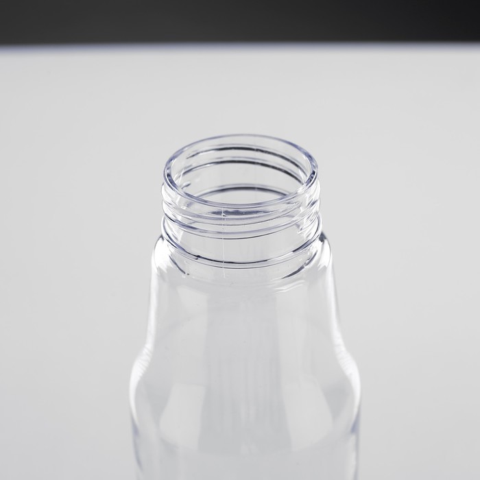 Бутылка для воды 380 мл, крышка под силикон, прозрачная, микс цветов и надписей, 6.5х21 см