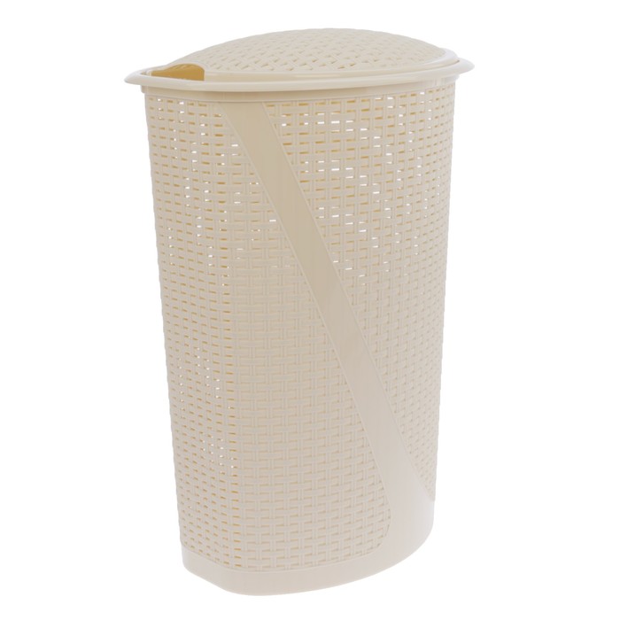 Корзина для белья "Плетёнка" 43 л, цвет слоновая кость