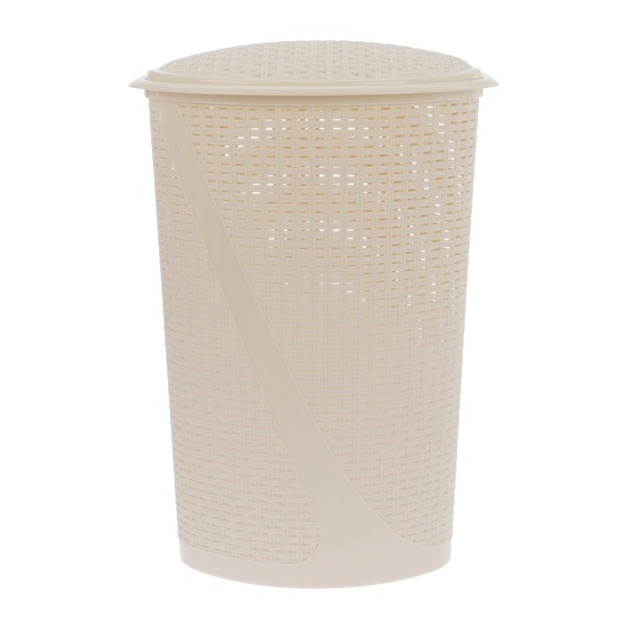 Корзина для белья "Плетёнка" 43 л, цвет слоновая кость