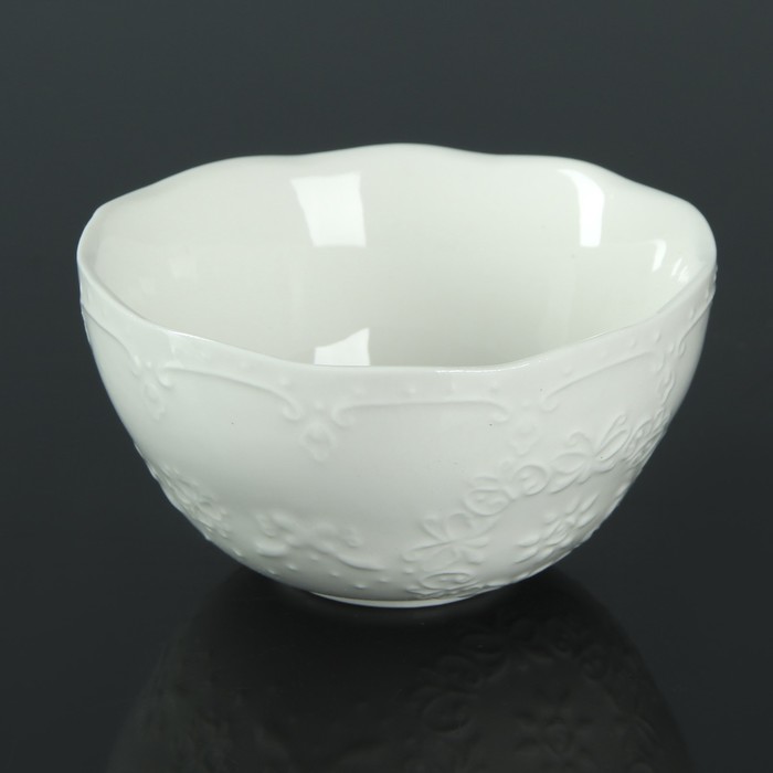 Миска 300 мл "Кружева", цвет белый