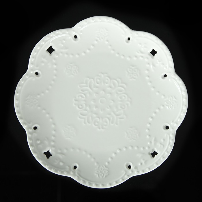 Тарелка 20 см "Величие", цвет белый