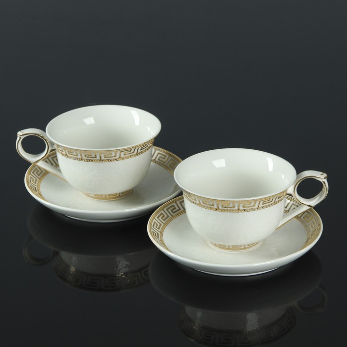 Набор чайный "Афродита", 4 предмета: 2 чашки 220 мл, 2 блюдца 13,2 см