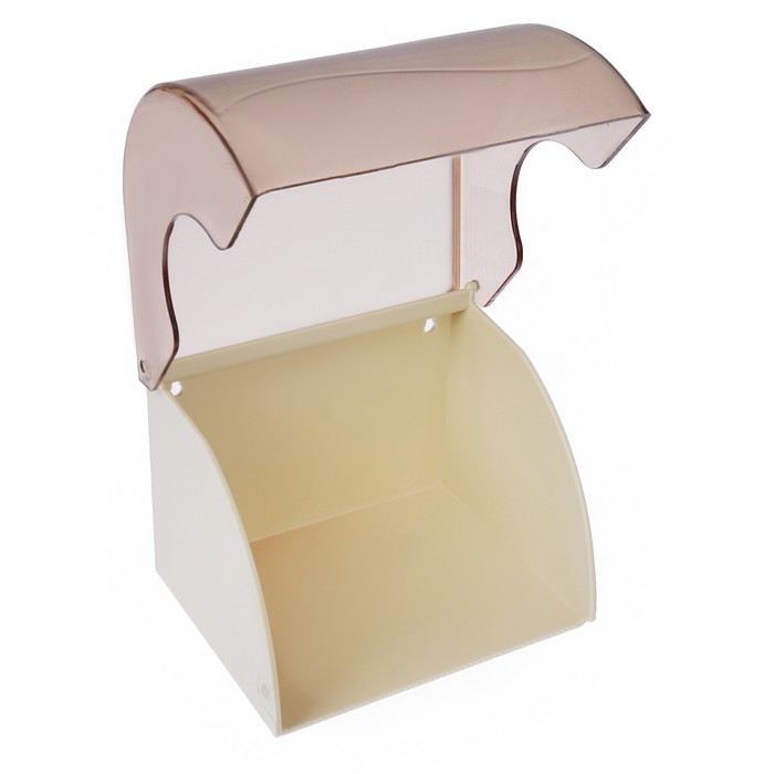 Держатель для туалетной бумаги с полочкой, цвет слоновая кость