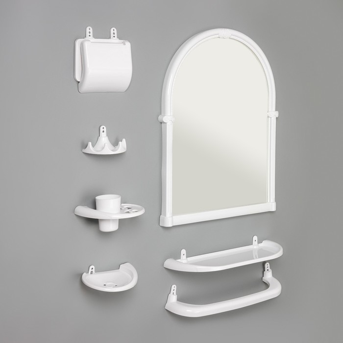 фото Набор для ванной комнаты «олимпия», цвет белый росспласт