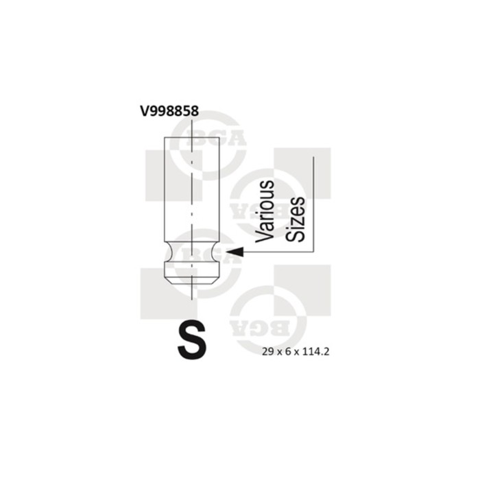 Клапан двигателя впускной BGA V998858