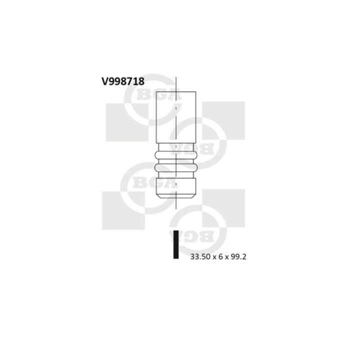 Клапан двигателя впускной BGA V998718