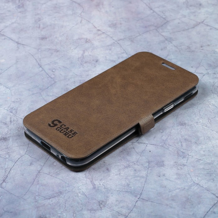 Чехол-книжка Caseguru Magnetic Case Samsung Galaxy J3 2017 Светло-коричневый