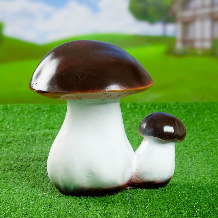 Садовая фигура "Пара грибов боровиков" средняя