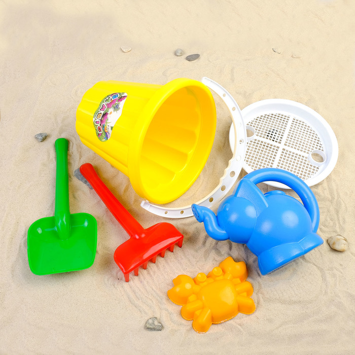 Ведро "Большое" набор+лейка "Слоник" МИКС