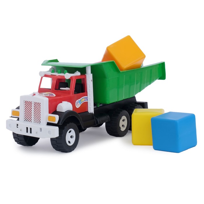 Самосвал "Фарго" + набор кубиков большой, МИКС