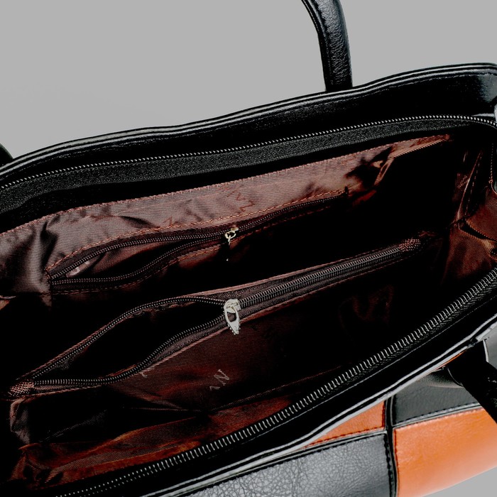 Сумка женская, отдел с перегородкой на молнии, наружный карман, длинный ремень, цвет чёрный