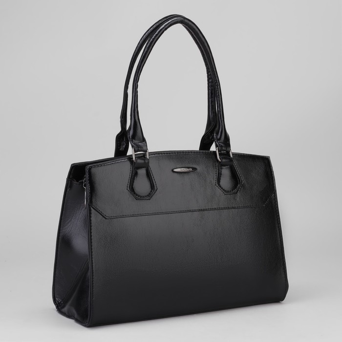 Сумка женская, отдел с перегородкой на молнии, наружный карман, цвет чёрный