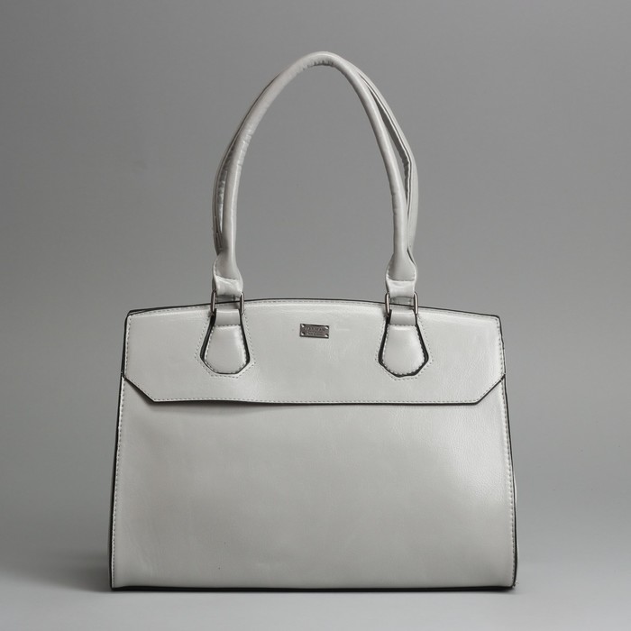 Сумка женская, отдел с перегородкой на молнии, наружный карман, цвет серый