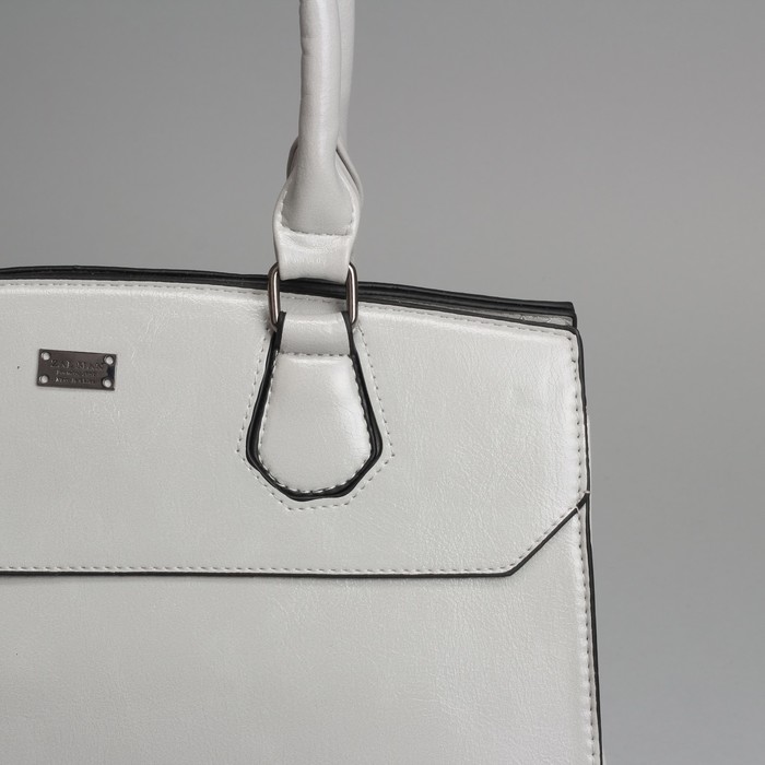 Сумка женская, отдел с перегородкой на молнии, наружный карман, цвет серый