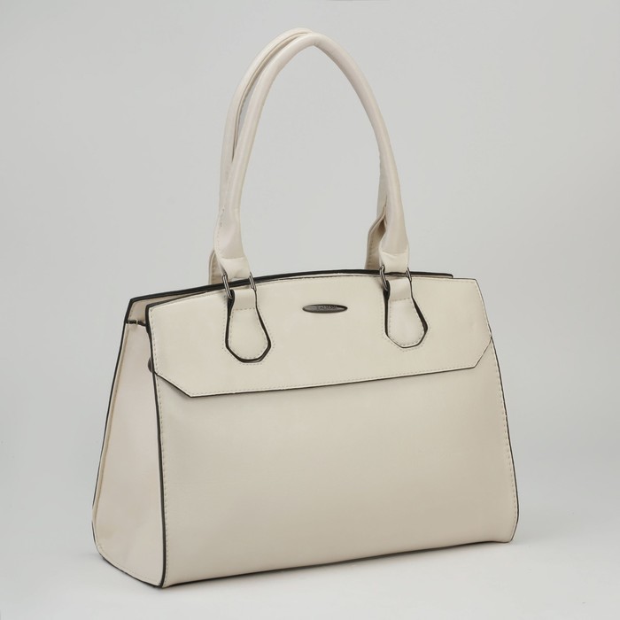 Сумка женская, отдел с перегородкой на молнии, наружный карман, цвет бежевый