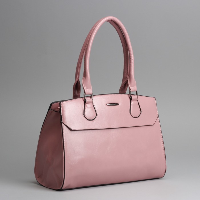 Сумка женская, отдел с перегородкой на молнии, наружный карман, цвет розовый