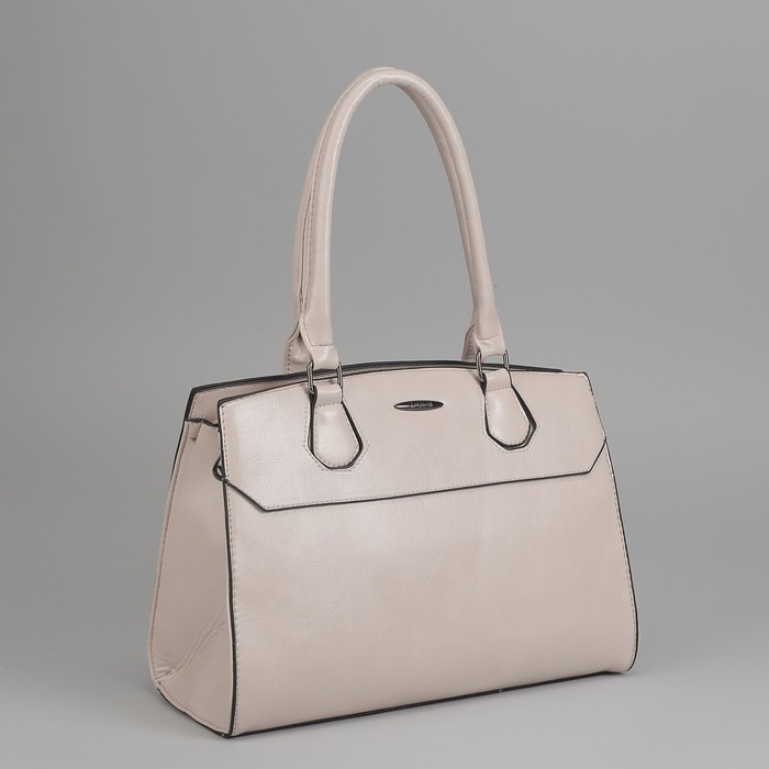 Сумка женская, отдел с перегородкой на молнии, наружный карман, цвет молочный