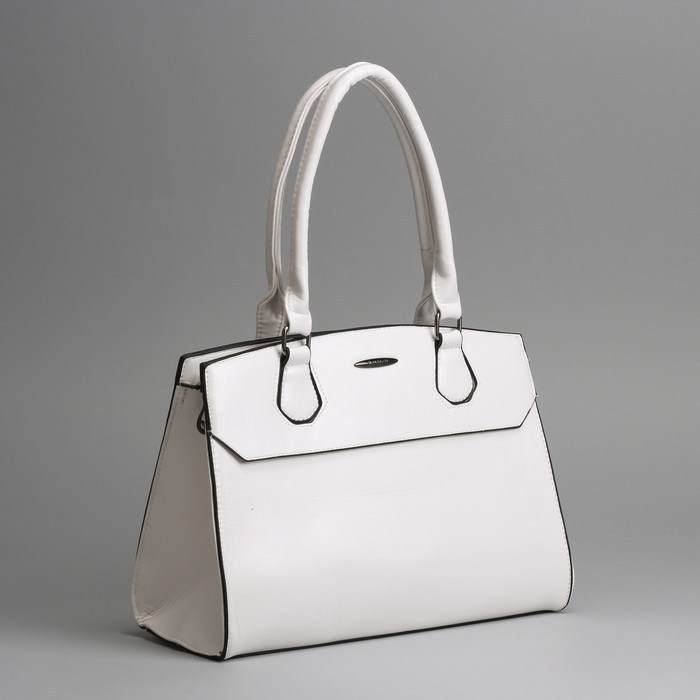 Сумка женская, отдел с перегородкой на молнии, наружный карман, цвет белый