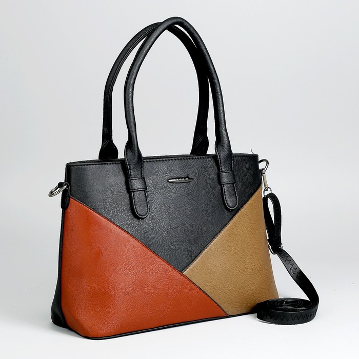 Сумка жен L-8854, 32*13*24, отд с перег на молнии, н/карман, длин ремень, черный