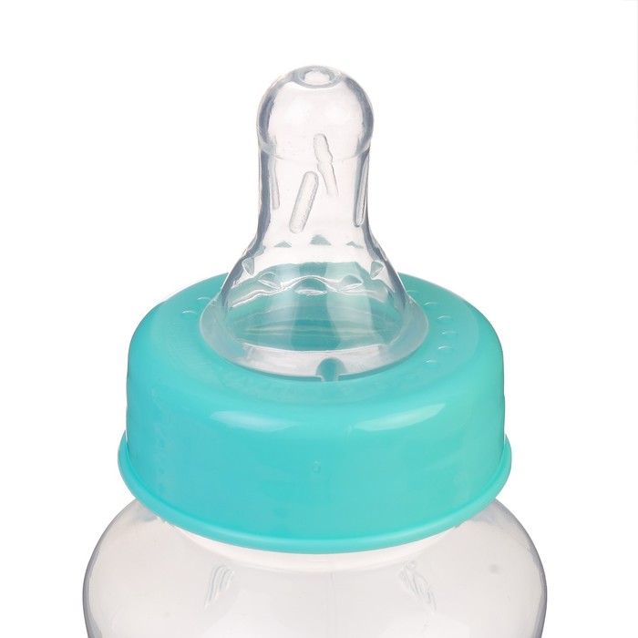 Бутылочка для кормления детская приталенная, 150 мл, от 0 мес., цвет бирюзовый
