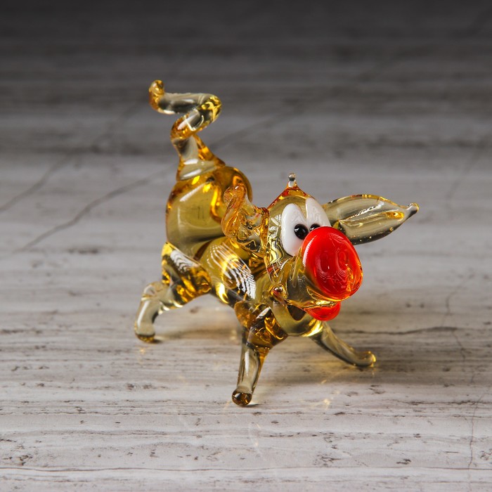 Сувенир из стекла миди "Свинка", 6,5 х 4,5 х 5,5 см