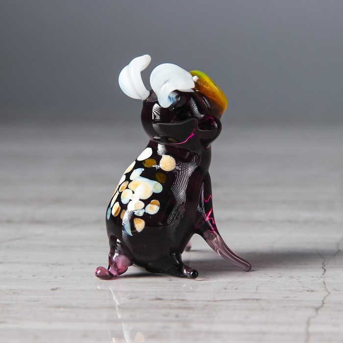 Сувенир из стекла миди "Свинка", микс, 5,5 х 5 х 6 см