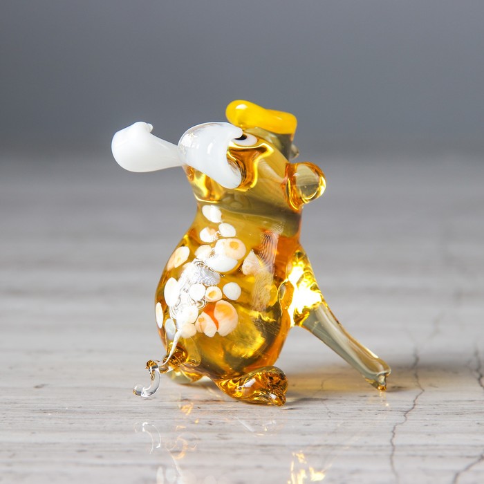 Сувенир из стекла миди "Свинка", микс, 5,5 х 5 х 6 см