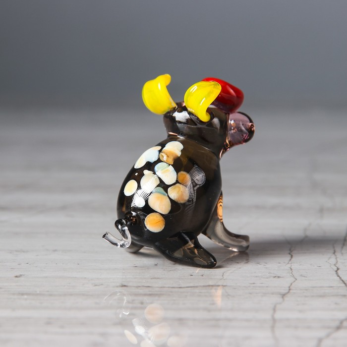 Сувенир из стекла миди "Свинка", микс, 5,5 х 5 х 6 см