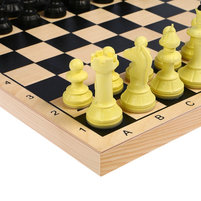 Настольная игра 2 в 1 "Айвенго": шахматы, шашки (доска дерево 40х40 см)