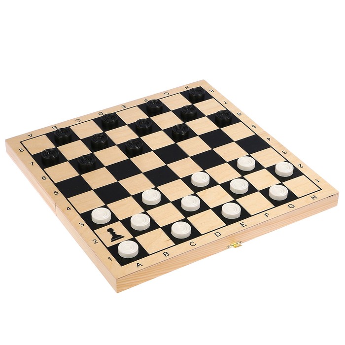 Настольная игра 2 в 1 "Айвенго": шахматы, шашки (доска дерево 40х40 см)