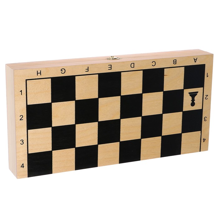 Настольная игра 2 в 1 "Айвенго": шахматы, шашки (доска дерево 40х40 см)