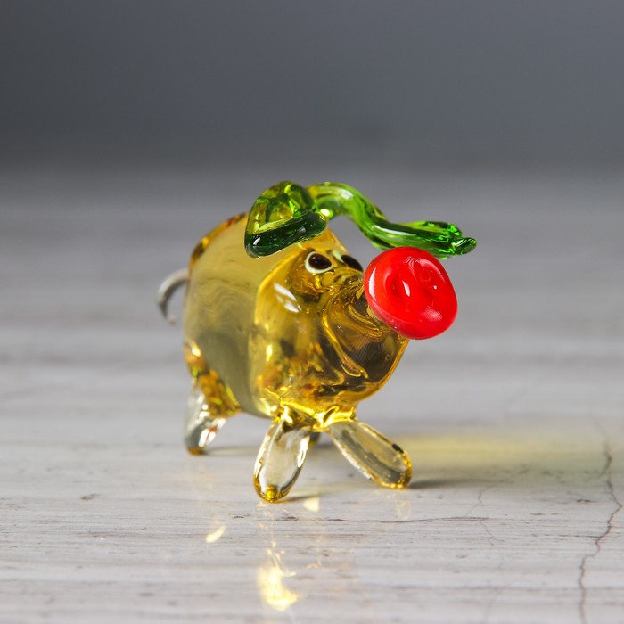 Сувенир из стекла миди "Свинка", микс, 7,5 х 4 х 4,5 см