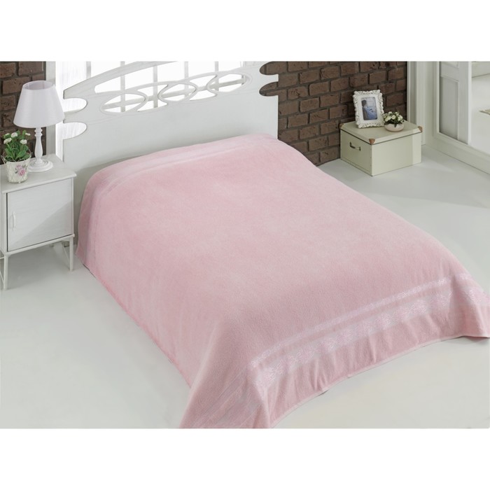 Простыня Rebeka, размер 200х220 см, цвет светло-розовый 2655