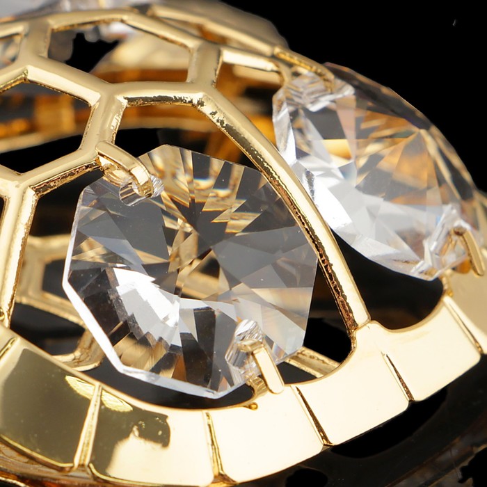 Сувенир «Морская черепаха», 8×6,5×1,5 см, с кристаллами Сваровски