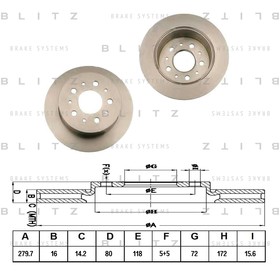 

Диск тормозной задний BLITZ BS0264