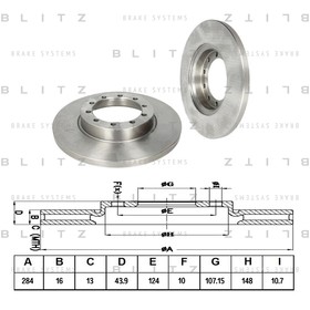 

Диск тормозной задний BLITZ BS0343