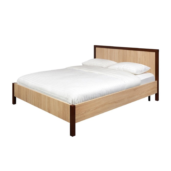 Кровать "Bauhaus" без подъемного механизма, 160х200 см, дуб сонома