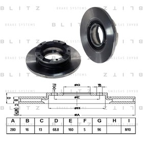 

Диск тормозной задний BLITZ BS0261