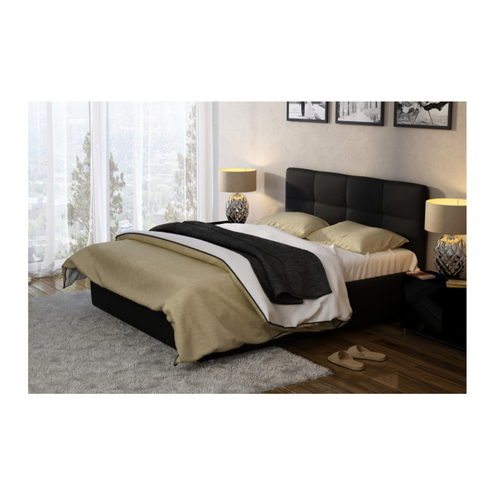 Кровать c подъёмным механизмом "Victory Plus", 140х200 см, цвет чёрный