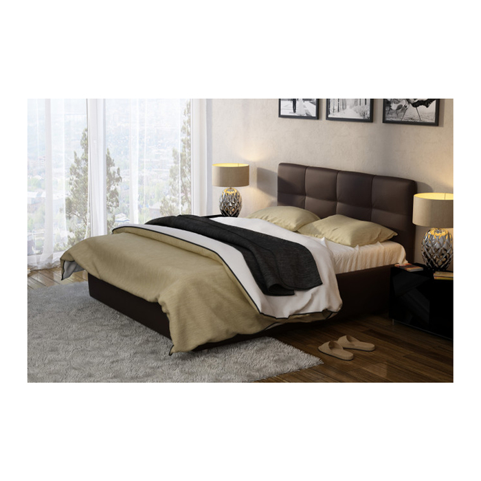 Кровать c ПМ "Victory Plus", с основанием, 160х200 см, коричневый