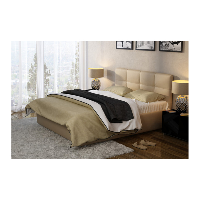 Кровать c ПМ "Victory Plus", с основанием, 160х200 см, бежевый