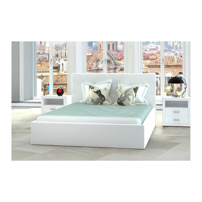 Кровать с ПМ "Коста", с основанием, 140х200 см, белый