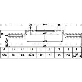 

Диск тормозной передний BLITZ BS0239